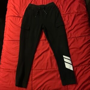 Ideology Black Joggers with White Accents
